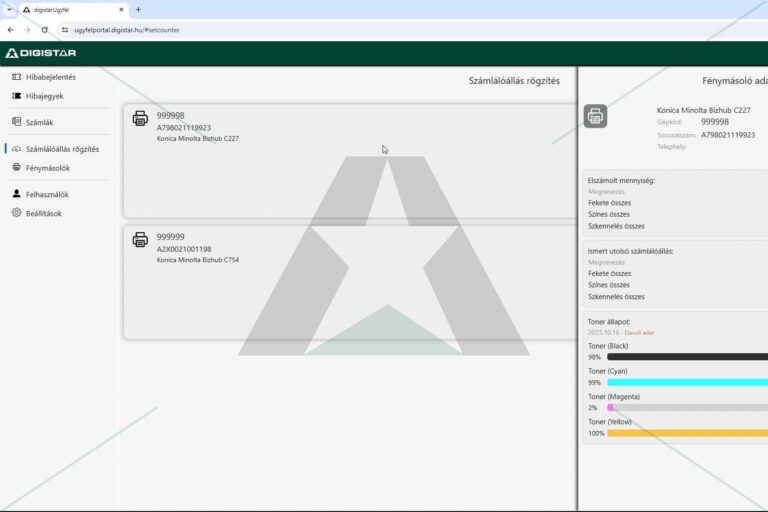 Hogyan automatizálhatom a fénymásoló berendezéseim számlálóállás bejelentését?